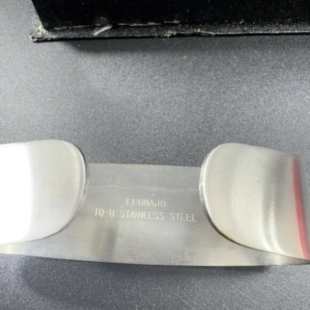 Vintage Leonard Napkin Holders Set 7 Stainless Steel 18/8 Made‎ In Hong Kong VTG